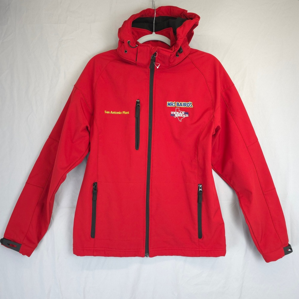 Bimbo Bakeries Mrs. Bairds Texas Bread Softshell Hooded Jacket S Embroidery